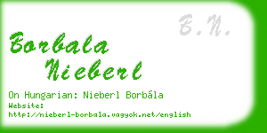 borbala nieberl business card