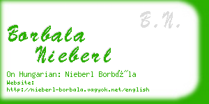 borbala nieberl business card